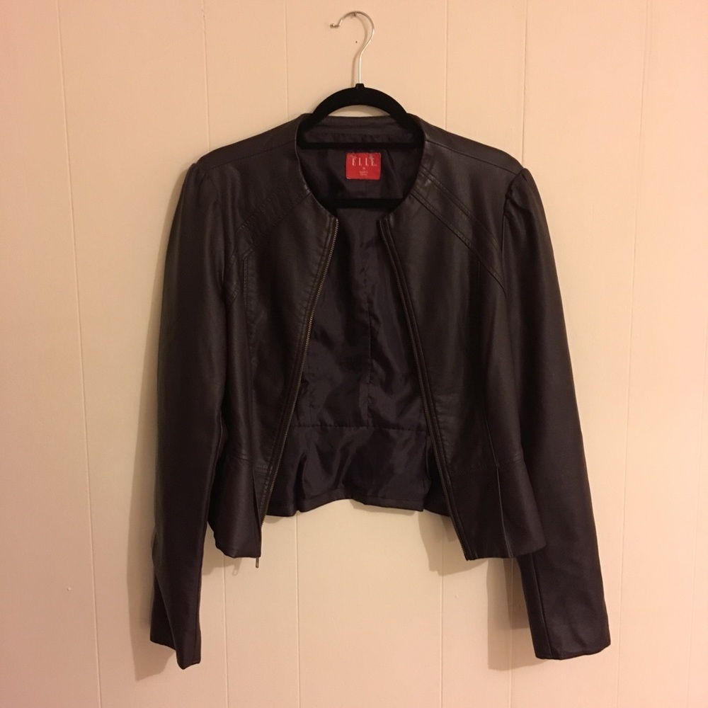 Elle purple moto jacket - M/L